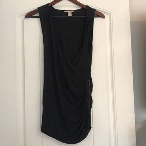 Gray banana republic tank with side zipper detail